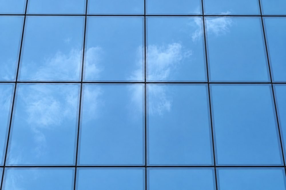 Clean commercial glass window